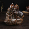 Backflow incense burner, ceramic plate incense incense incense, immediate success antique rust glaze ornament incense burner - Toy Collection