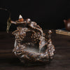 Backflow incense burner, ceramic plate incense incense incense, immediate success antique rust glaze ornament incense burner - Toy Collection