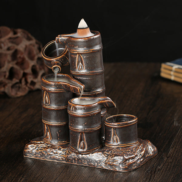 Ceramic backflow incense burner, incense burner, bergamot craft ceramic decoration, a variety of spot originals - Toy Collection