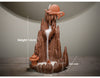 New purple sand agarwood backflow incense burner creative large mountain and flowing water backflow incense burner zen ornament - Toy Collection