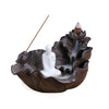 Ceramic backflow sandalwood burner tower, creative large lotus leaf Tathagata ornament, smoke backflow incense burner incense insert - Toy Collection