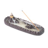 Ceramic backflow aromatherapy burner, creative alpine and waterfall backflow incense burner three-purpose incense burner home ornament - Toy Collection