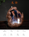 New purple sand backflow incense burner, creative large LED light, purple sand dragon zen home decoration original - Toy Collection