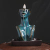 Ceramics, European and American beautiful women statues reflux incense burner, creative beauty, sandalwood smoke reflux incense burner, home decoration - Toy Collection