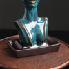 Ceramics, European and American beautiful women statues reflux incense burner, creative beauty, sandalwood smoke reflux incense burner, home decoration - Toy Collection