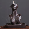 Ceramics, European and American beautiful women statues reflux incense burner, creative beauty, sandalwood smoke reflux incense burner, home decoration - Toy Collection