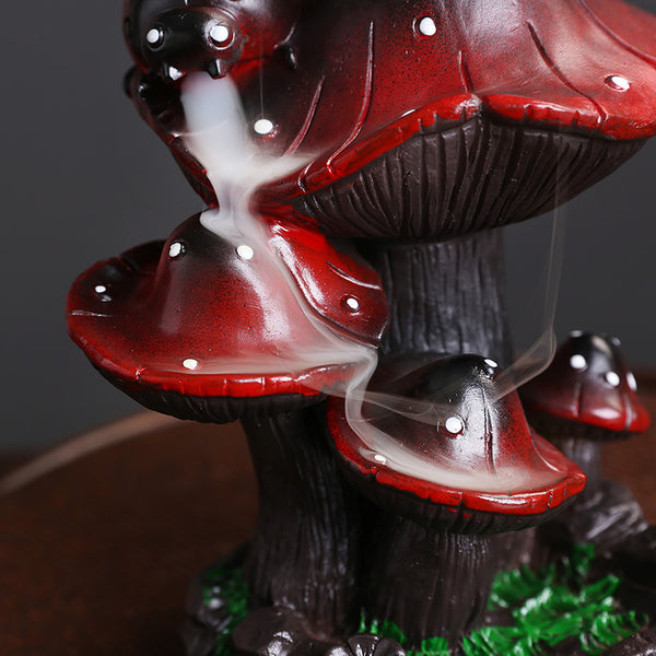 Backflow incense burner, home furnishings, creative mushrooms, European alpine and flowing water backflow incense burner - Toy Collection