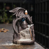Purple sand pterosaur backflow incense burner, creative ceramic castle pterosaur backflow smoke aromatherapy burner ornament crafts - Toy Collection