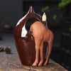 Ceramic smoke backflow aromatherapy burner, creative European pet ornament, giraffe tower incense backflow incense burner jewelry - Toy Collection