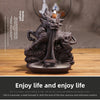 Backflow incense burner home decoration incense road utensils, unicorn purple sand smoke backflow aromatherapy burner original - Toy Collection