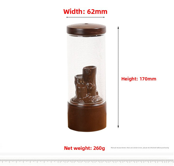 New ceramic glass windshield ornamental reflux incense burner creative lotus pond night sandalwood reflux aromatherapy burner - Toy Collection