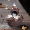 Ceramic backflow smoke ornamental aromatherapy burner, antique creative home jewelry gift return incense burner - Toy Collection