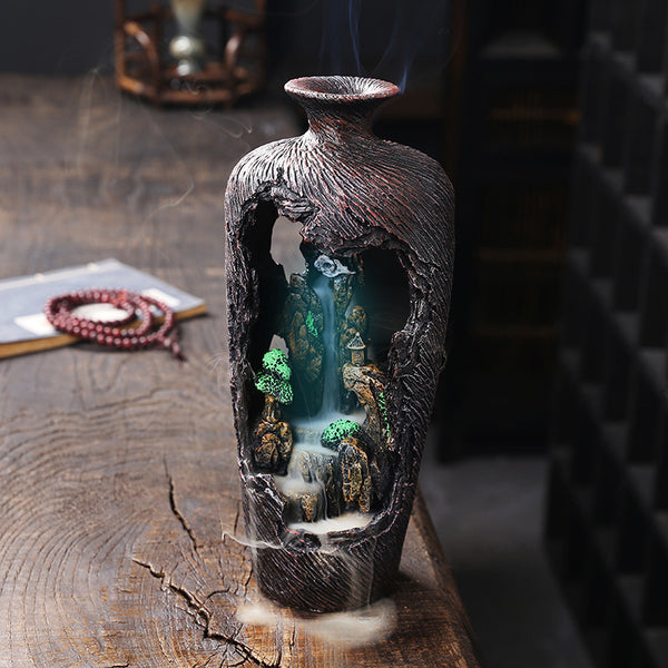 New resin backflow aromatherapy stove, creative alpine and flowing water aromatherapy stove home ornament backflow original fragrance - Toy Collection