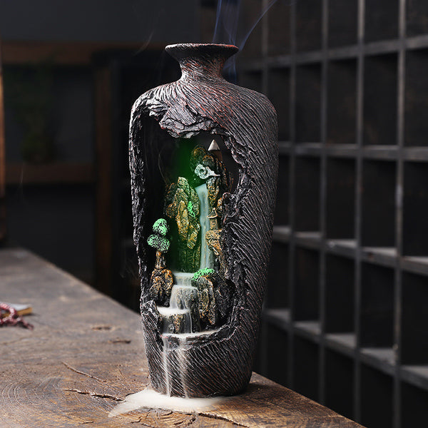 New resin backflow aromatherapy stove, creative alpine and flowing water aromatherapy stove home ornament backflow original fragrance - Toy Collection