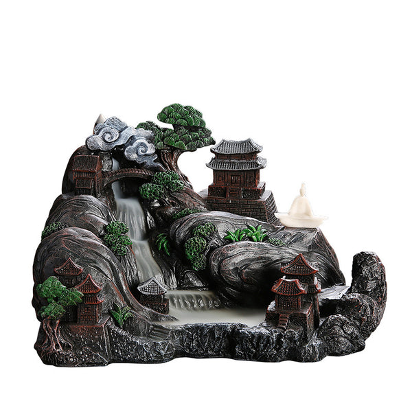 New Resin Agarwood Backflow Incense Burner Home Jewelry Ornament Creative Alpine Water Zen Return Incense Burner Original - Toy Collection