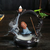 Ceramic backflow incense burner line incense holder original, antique lotus pond moonlight small novice incense burner creative ornament - Toy Collection
