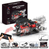 Supercar Ferrari, Enzo V12 engine, car engine building block model, light spray, toys