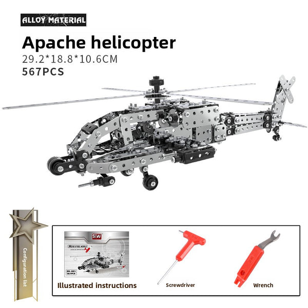 Building block assembly, adult, educational, over ten years old, children, toy tank, three-dimensional high-difficulty 3d metal, model warship