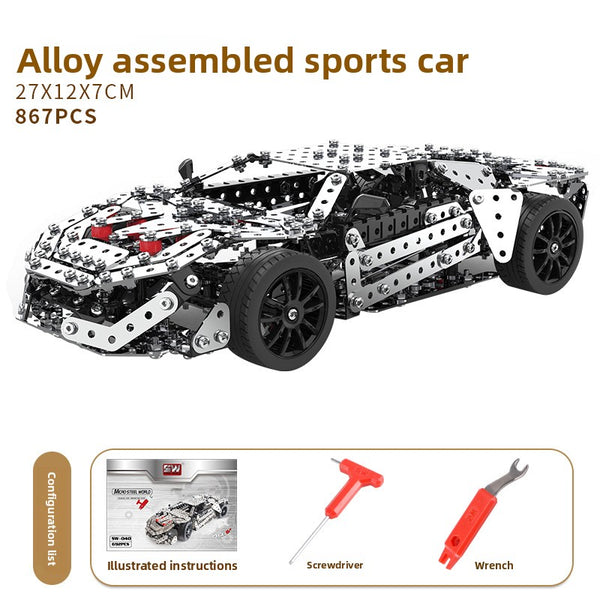 Building block assembly, adult, educational, over ten years old, children, toy tank, three-dimensional high-difficulty 3d metal, model warship