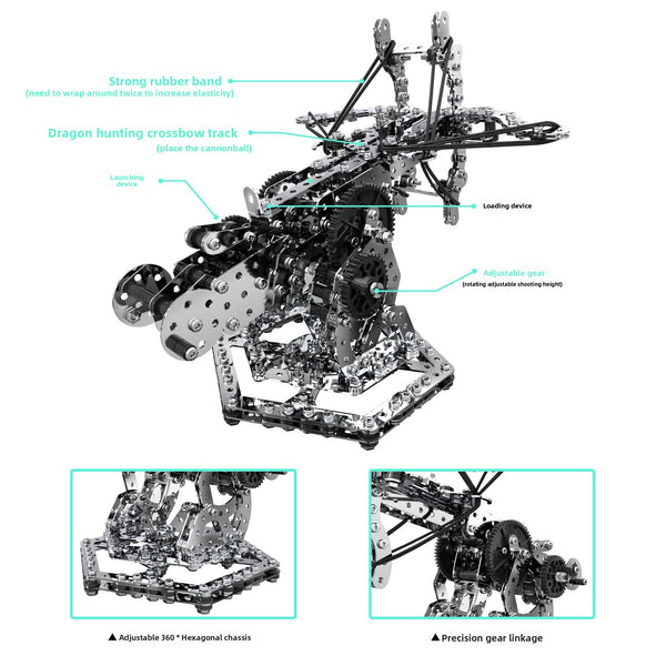 High difficulty, metal model, assembly, adult intelligence, manual assembly, screws, ornament gears, transmissions, mechanical building blocks