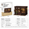 Popular, corner tavern DIY bookend hut booknook bookend assembly, model house DIY ornament