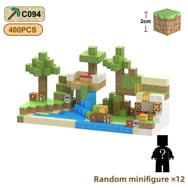 Magnetic building block assemble my world 2cm, six-sided magnetic square children's puzzle building block