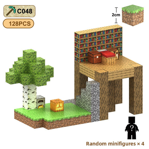 Magnetic building block assemble my world 2cm, six-sided magnetic square children's puzzle building block