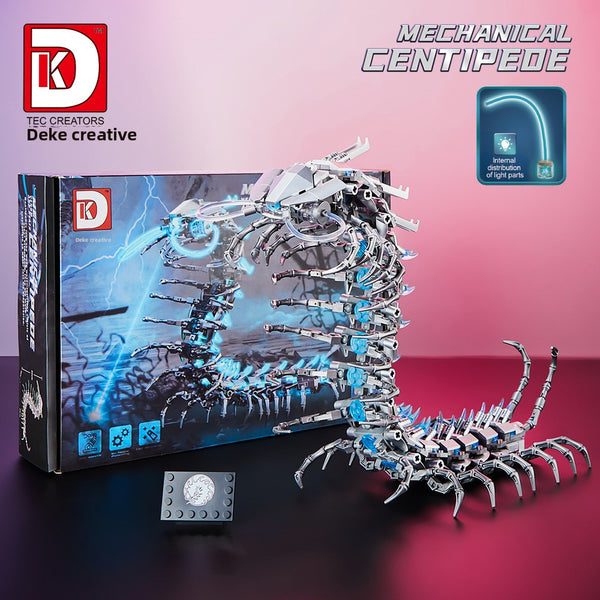 Mechanical centipede, light version spider, puzzle small particle assembly building block science and education assembly toy, gift