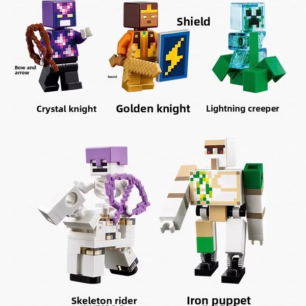 Compatible with Lego, Minecraft series building blocks Iron Puppet Fortress 21250 villages, assembled, educational toys