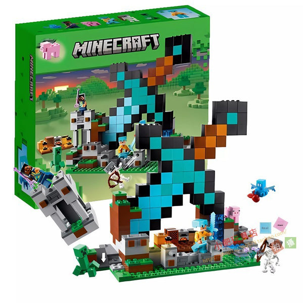 Compatible with Lego, Minecraft series building blocks Iron Puppet Fortress 21250 villages, assembled, educational toys