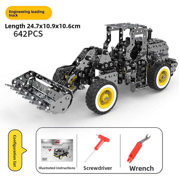 Building block assembly, adult, educational, over ten years old, children, toy tank, three-dimensional high-difficulty 3d metal, model warship