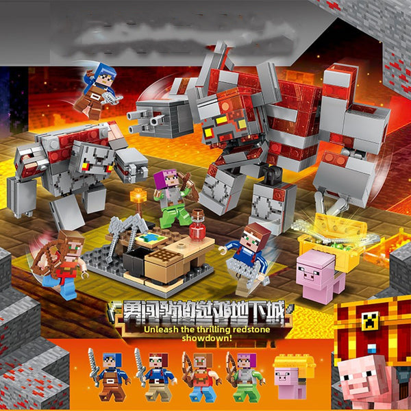 Compatible with Lego, Minecraft series building blocks Iron Puppet Fortress 21250 villages, assembled, educational toys