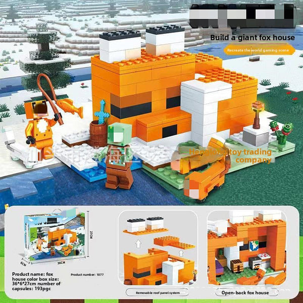 Compatible with Lego, Minecraft series building blocks Iron Puppet Fortress 21250 villages, assembled, educational toys