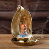 Original ceramic little gossip lion insert incense burner pan incense, gilt porcelain incense insert new Buddhist hall supplies - Toy Collection