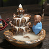 Original ceramic backflow incense burner, lotus pond moonlight aromatherapy burner, antique mountain and flowing water incense road creative ornament - Toy Collection