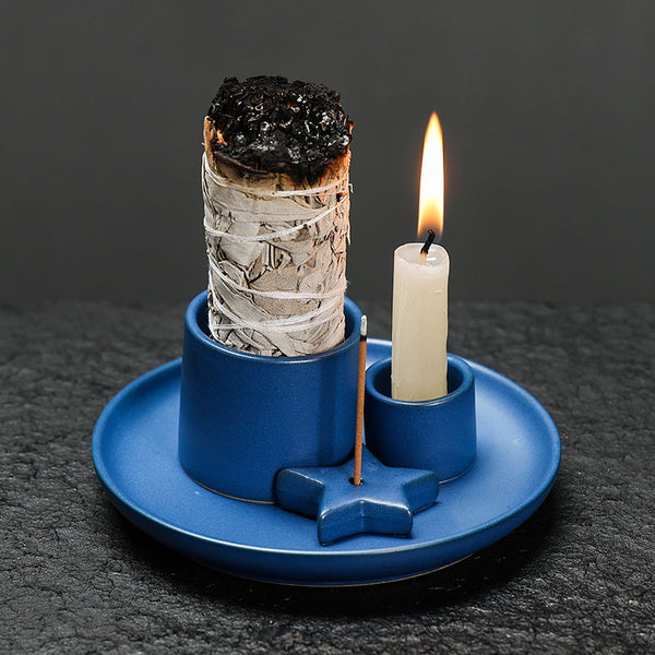 Peruvian Holy Stick Incense Tray Palo Santo Aromatherapy Stove, European and American California White Sage Burning Container - Toy Collection