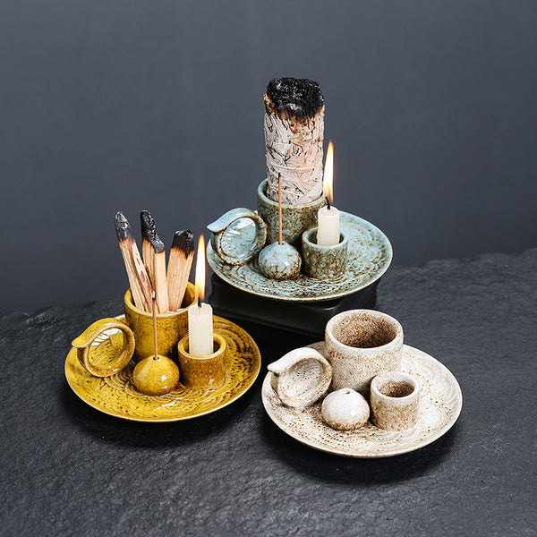 Peru saint stick aromatherapy burner palo santo holder sage burning tray holder ceramic incense burner - Toy Collection