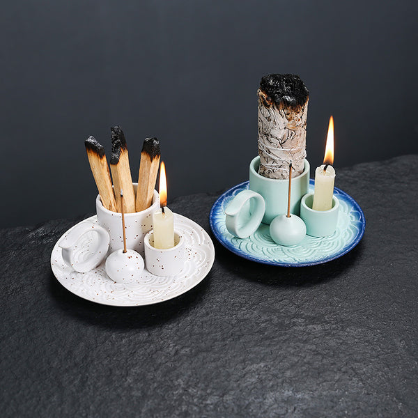 Peru saint stick aromatherapy burner palo santo holder sage burning tray holder ceramic incense burner - Toy Collection