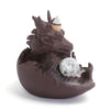 Purple sand smoke backflow aromatherapy burner, creative Xiao Long play beads incense burner home jewelry handicraft ornament - Toy Collection