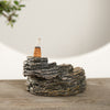 Resin backflow aromatherapy burner, creative Melaleuca mountain flowing water incense burner Zen playing piano craft ornament - Toy Collection