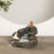 Resin backflow aromatherapy burner, creative Melaleuca mountain flowing water incense burner Zen playing piano craft ornament - Toy Collection
