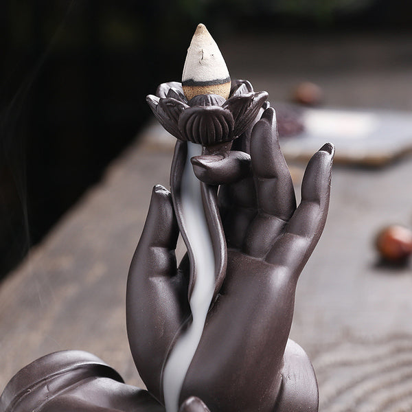 Purple sand backflow sandalwood burner indoor household incense burner creative large bergamot backflow aromatherapy burner gift ornament - Toy Collection