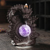 Purple sand backflow aromatherapy burner home jewelry ornament, creative Chinese dragon LED light backflow incense burner original - Toy Collection