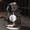 Purple sand backflow aromatherapy burner home jewelry ornament, creative Chinese dragon LED light backflow incense burner original - Toy Collection