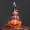 Original resin Halloween pumpkin backflow incense burner, creative European ghost festival backflow aromatherapy burner gift - Toy Collection