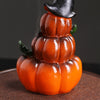 Original resin Halloween pumpkin backflow incense burner, creative European ghost festival backflow aromatherapy burner gift - Toy Collection